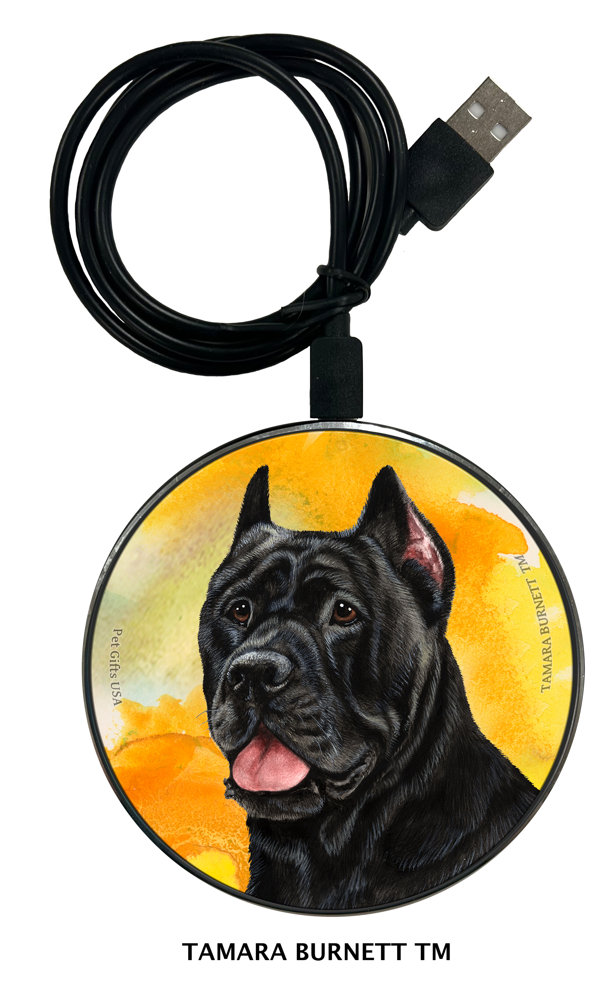 An image of product 29641 - Cane Corso Black - Zoomies Phone Charger